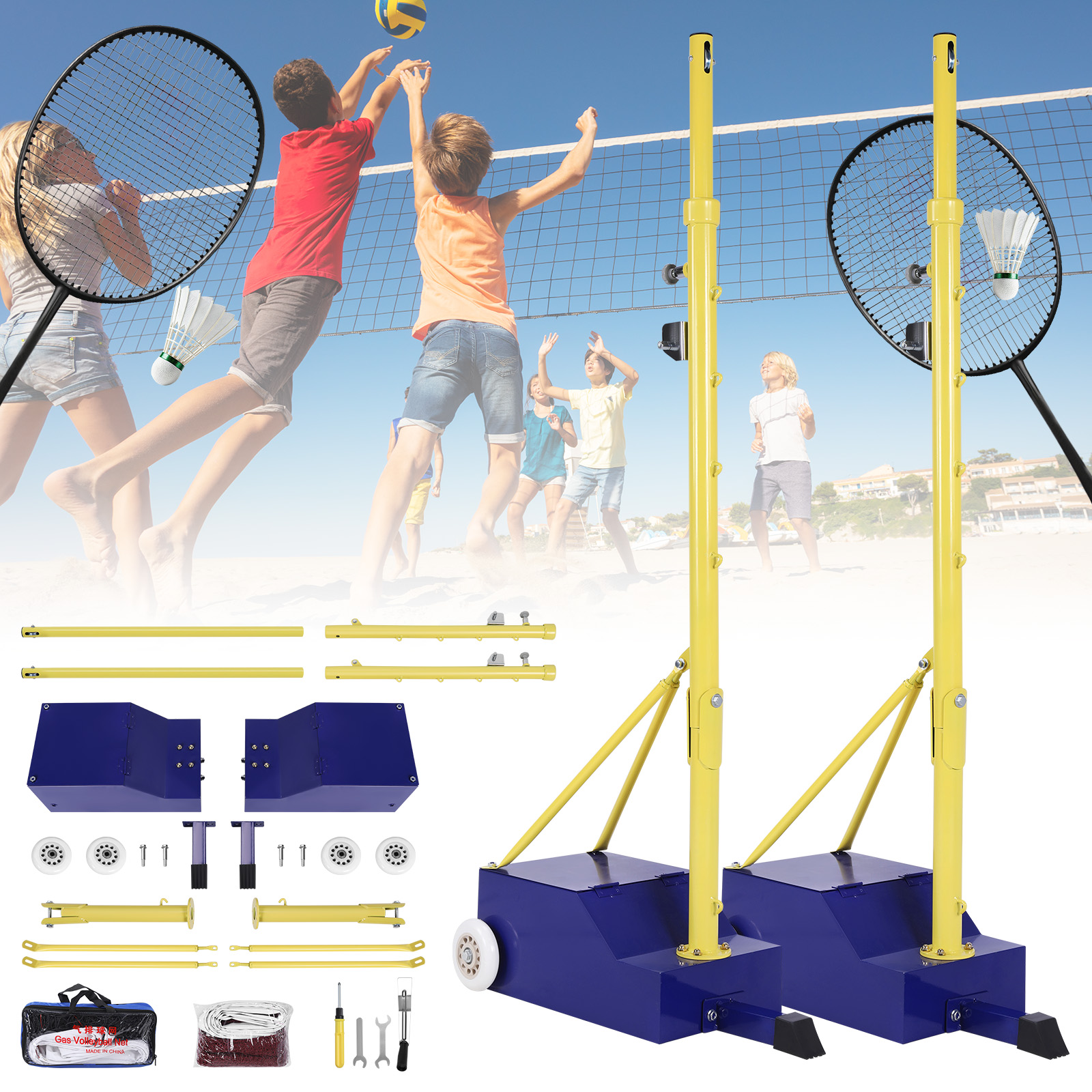 Volleyball Poles Heavy Duty Ba – обзор и цена Badminton Outdoor