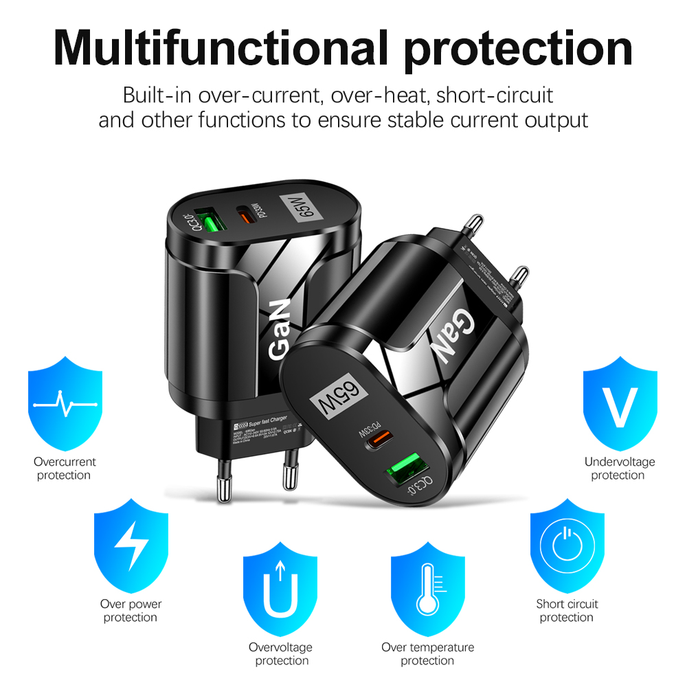 65W GaN USB C Charger Quick Ch – обзор и цена Badminton Korea