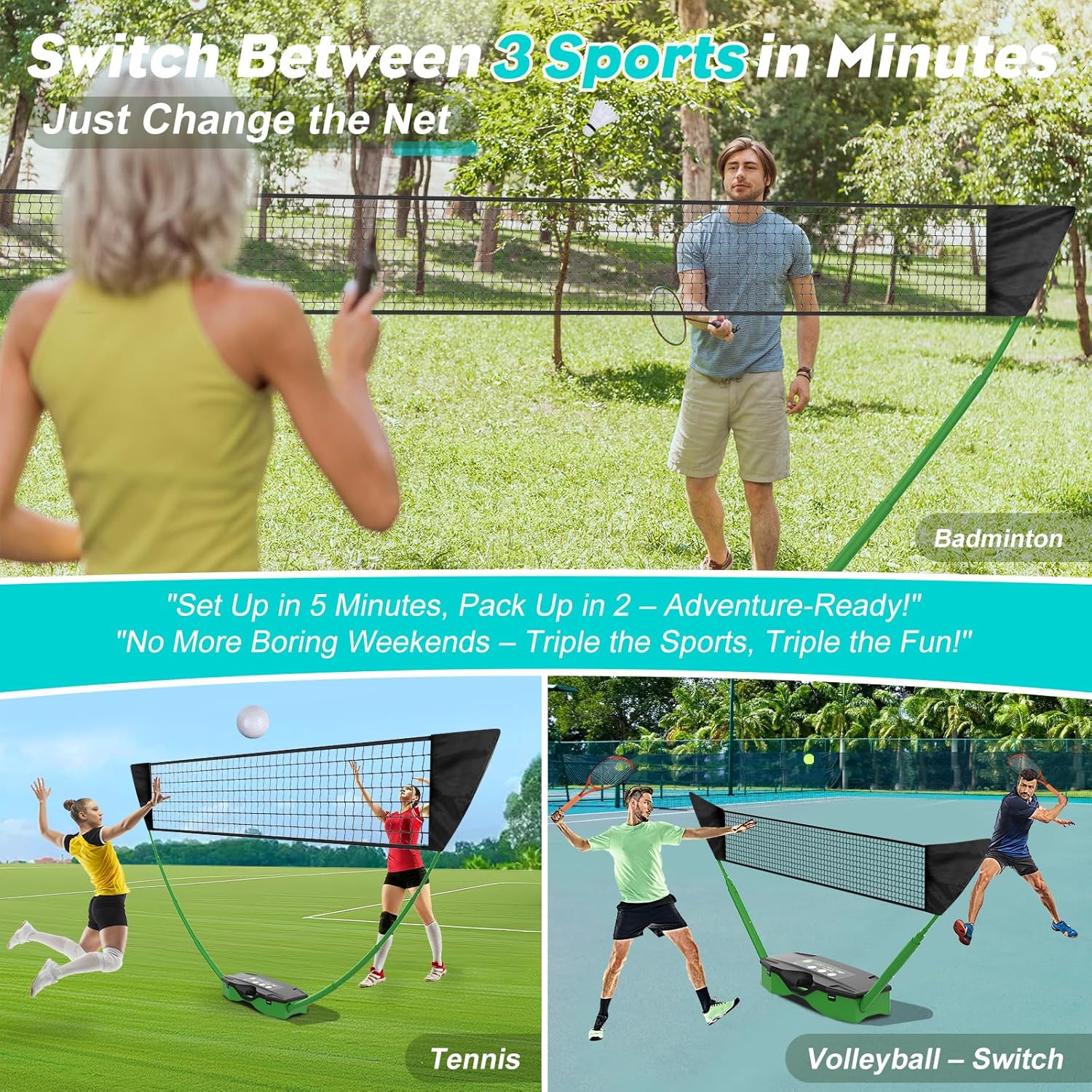 3-in-1 Outdoor Sports Set: Bad – обзор и цена Badminton Outdoor